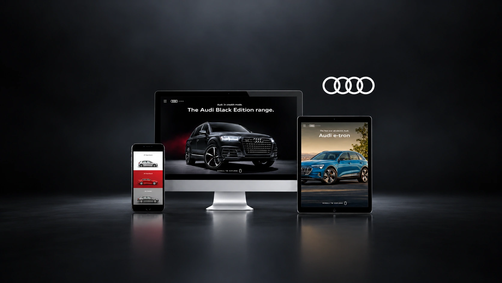 Audi UK digital retail experience across desktop, tablet and mobile
