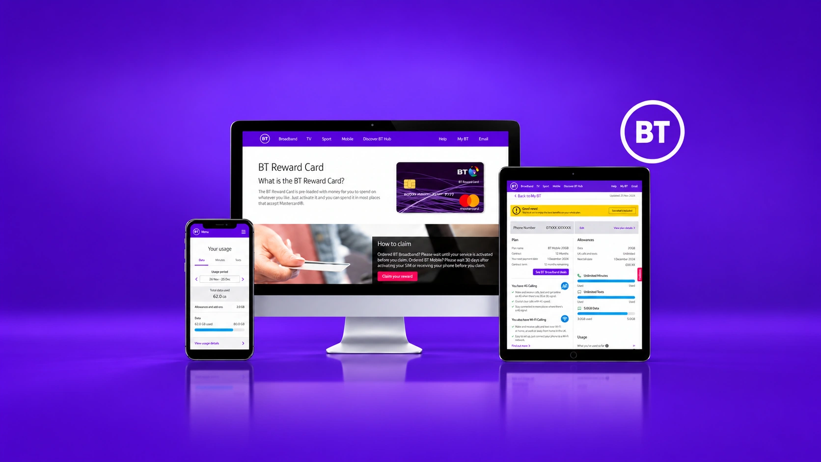 BT Sport and My BT experiences across television, web and mobile