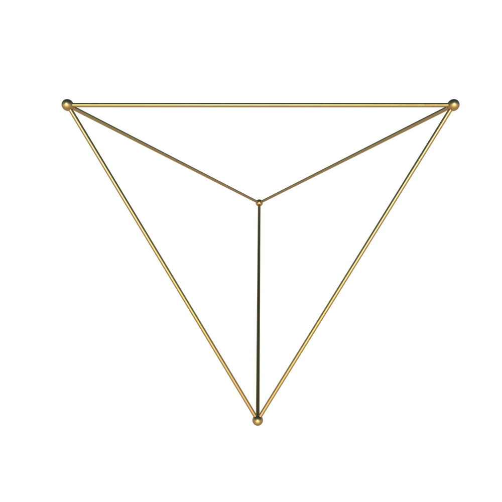 Gold geometric terrarium for product direction